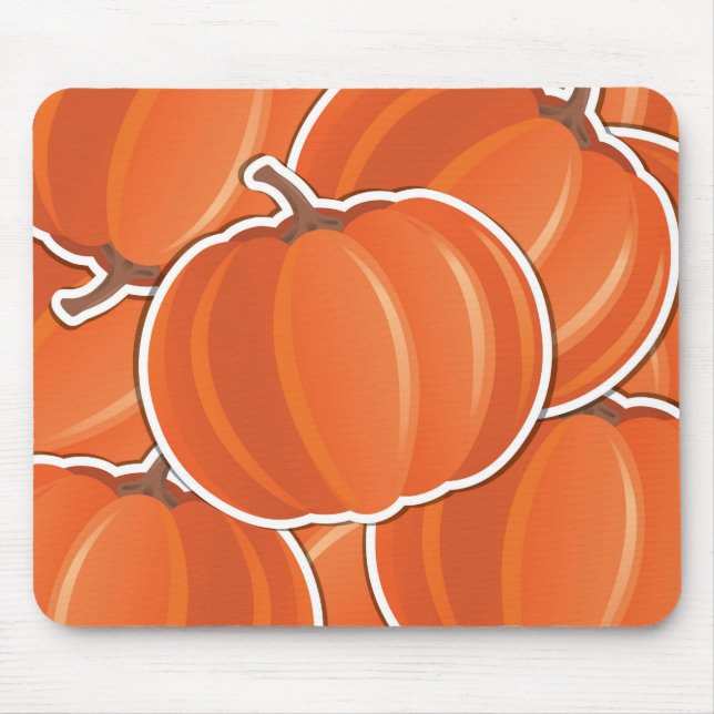 Funky pumpkin mouse mat (Front)