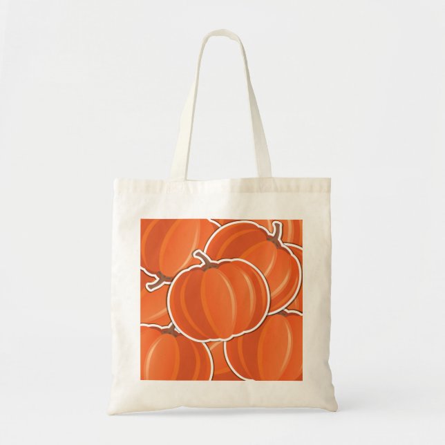 Funky pumpkin tote bag (Front)