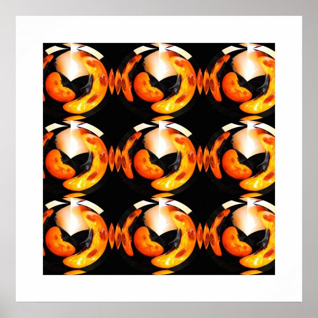 Funky pumpkins art poster (Front)