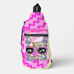 Funky pup French Bulldog Tote Sling Bag