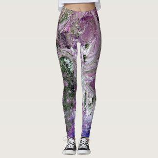 Funky Purple Abstract Leggings