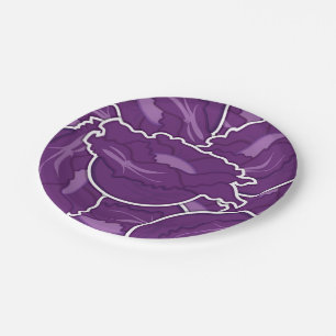 Funky purple cabbage paper plate