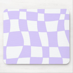 funky purple checkered mouse pad