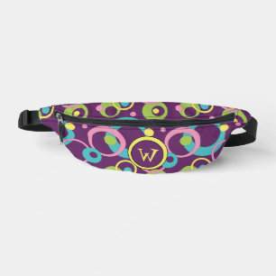 Funky Purple Circles Bum Bags
