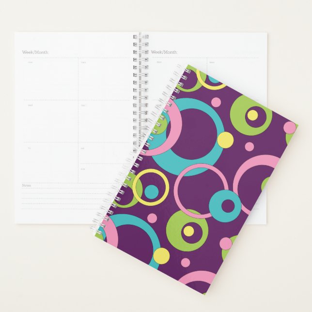 Funky Purple Circles Planner (Display)