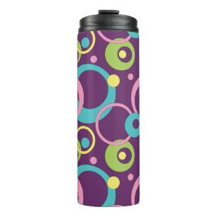 Funky Purple Circles Thermal Tumbler