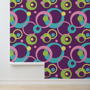 Funky Purple Circles Wallpaper