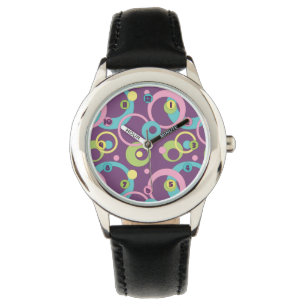 Funky Purple Circles Watch