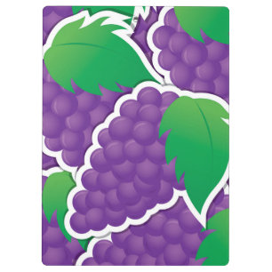 Funky purple grapes clipboard