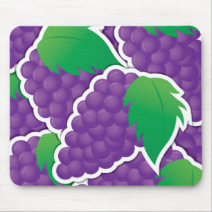 Funky purple grapes mouse mat