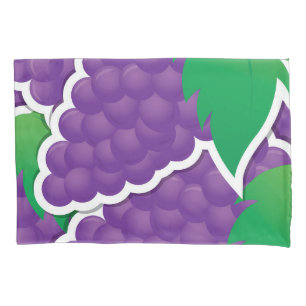 Funky purple grapes pillowcase
