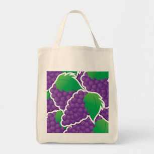 Funky purple grapes tote bag