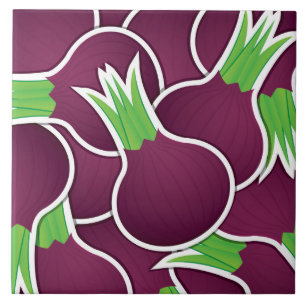 Funky purple onions tile
