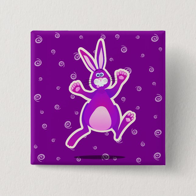 Funky rabbit, button (Front)