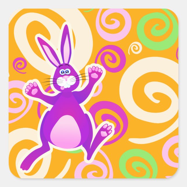 Funky rabbit, sticker (Front)