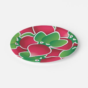 Funky radish paper plate