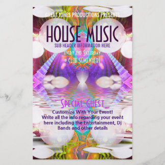 Funky Rainbow House Music Club Party Flyers