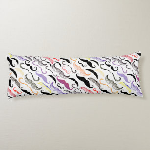 Funky Rainbow Moustache Design Body Cushion