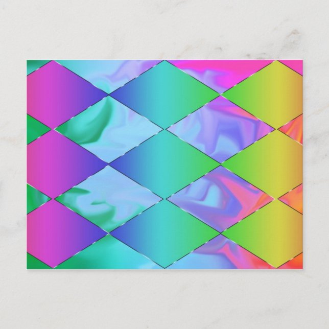 Funky Rainbow Postcard (Front)