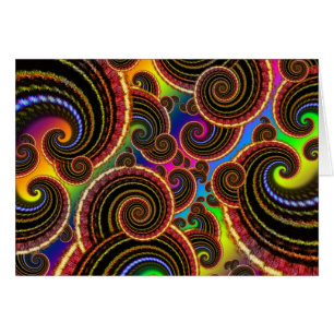 Funky Rainbow Swirl Fractal Art Pattern