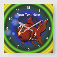 Funky Red Goldfish Animal Art Personalized