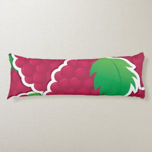 Funky red grapes body cushion