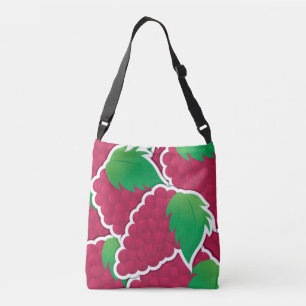 Funky red grapes crossbody bag