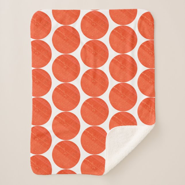 Funky Red Jade Jasper Texture Circles Blanket (Front)