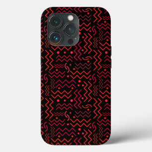 Funky Red Memphis Design OtterBox Samsung Galaxy C iPhone 13 Pro Case