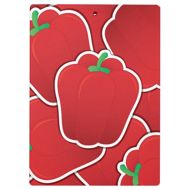 Funky red pepper clipboard (Back)