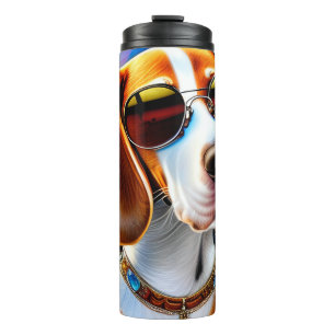 Funky Retro Beagle Thermal Tumbler