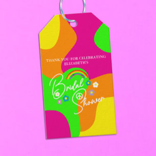 Funky Retro Bridal Shower Gift Tags