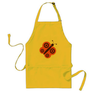 Funky Retro Cartoon Butterfly Standard Apron