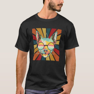 Funky Retro Chihuahua With Sunglasses Colourful 1 T-Shirt
