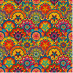 Funky Retro Colourful Mandala Pattern Photo Sculpture Decoration<br><div class="desc">Decorative funky colourful bohemian retro mandala flowers vintage pattern.</div>