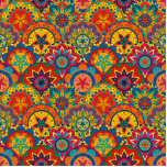 Funky Retro Colourful Mandala Pattern Photo Sculpture Decoration<br><div class="desc">Decorative funky colourful bohemian retro mandala flowers vintage pattern.</div>