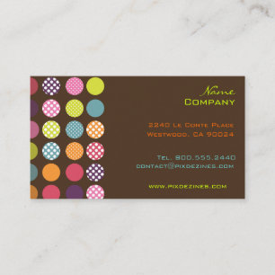Funky retro dots dots/ DIY background colour Business Card
