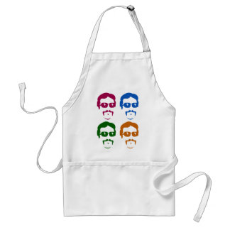 Funky Retro Moustache Man Standard Apron