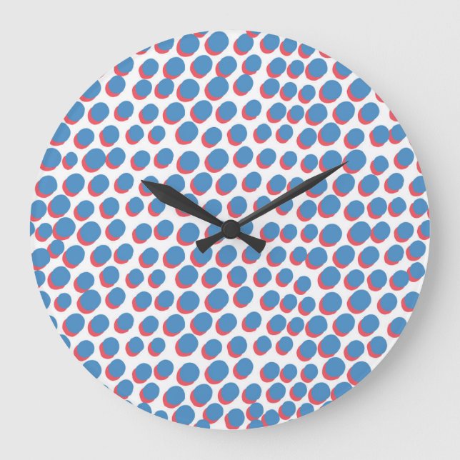 Funky Retro Neon: Vintage Seamless Large Clock (Front)