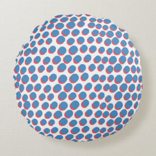 Funky Retro Neon: Vintage Seamless Round Cushion