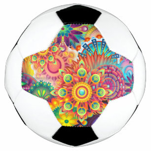 Funky Retro Pattern Abstract Bohemian Football