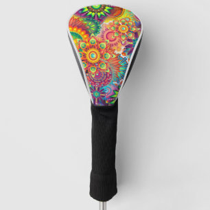 Funky Retro Pattern Abstract Bohemian Golf Head Cover