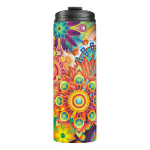 Funky Retro Pattern Abstract Bohemian Thermal Tumbler