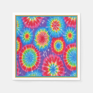 Funky Retro Tie Dye Napkins