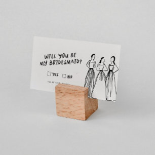 Funky Retro   Will You Be My Bridesmaid Proposal Enclosure Card