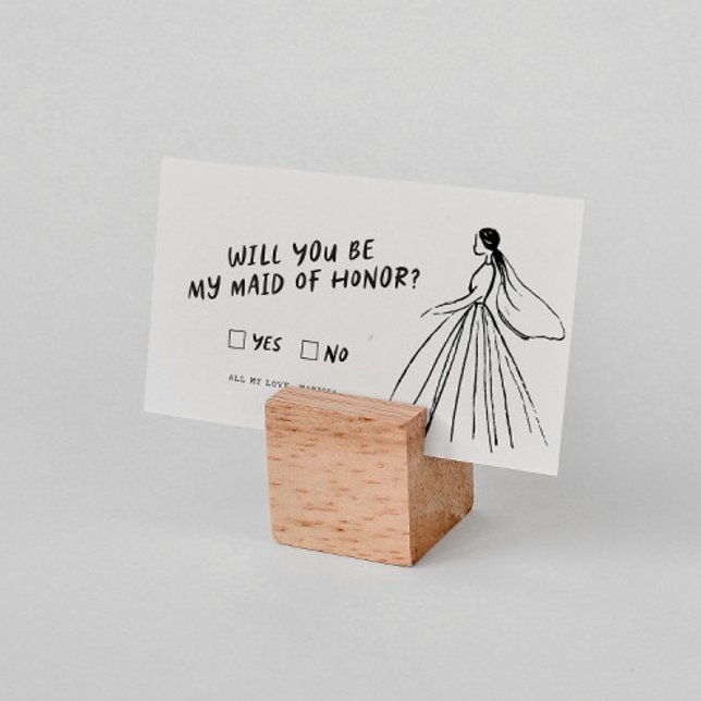 Funky Retro | Will You Be My Maid of Honour Enclosure Card (Creator Uploaded)