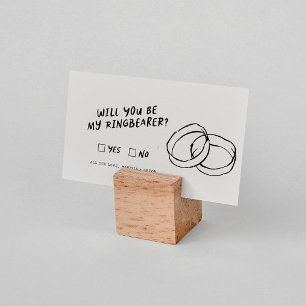 Funky Retro   Will You Be My Ringbearer Enclosure Card