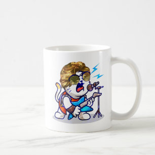 Funky Rockstar Cat – Cool Music Lover Kitty Coffee Mug