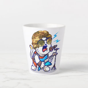 Funky Rockstar Cat – Cool Music Lover Kitty Latte Mug