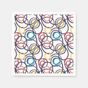 Funky Scribbled Doodles  Napkin